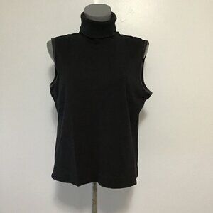 TOGO Black Sleeveless Turtleneck  Size XL